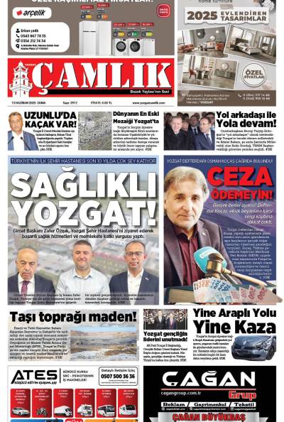 Yozgat Çamlık Gazetesi 13-06-2025