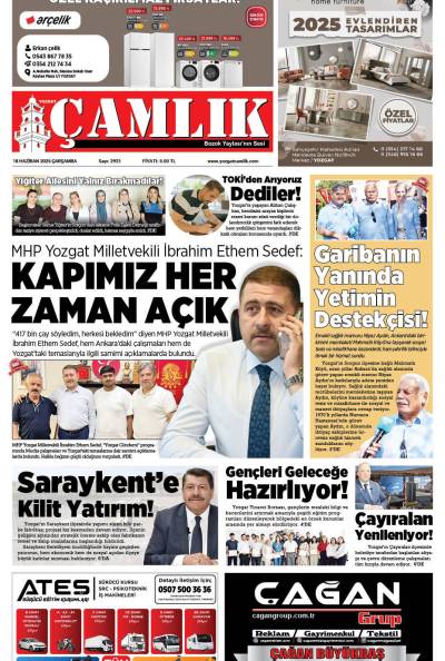 Yozgat Çamlık Gazetesi 18-06-2025