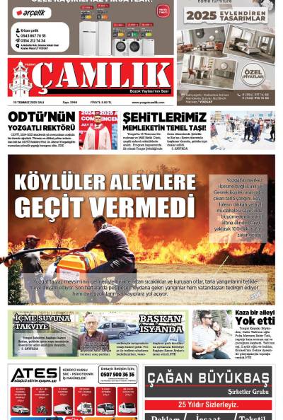 Yozgat Çamlık Gazetesi 15-07-2025