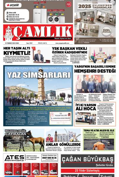 Yozgat Çamlık Gazetesi 18-07-2025