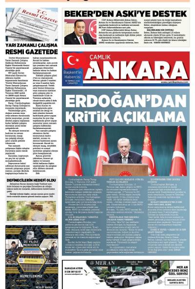 Çamlık Ankara Gazetesi 19-07-2025