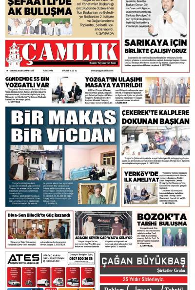 Yozgat Çamlık Gazetesi 19-07-2025