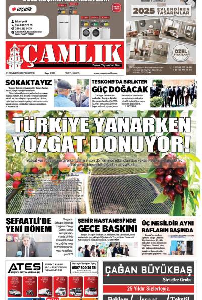 Yozgat Çamlık Gazetesi 21-07-2025