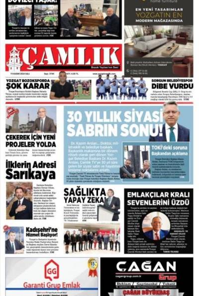 Yozgat Çamlık Gazetesi 19-11-2024