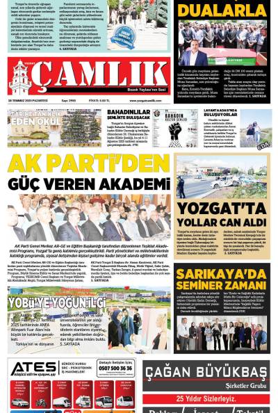 Yozgat Çamlık Gazetesi 28-07-2025