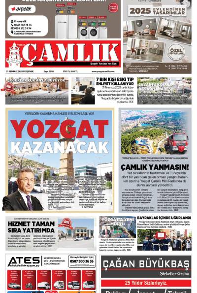 Yozgat Çamlık Gazetesi 31-07-2025