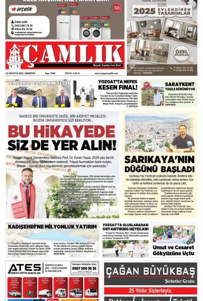 Yozgat Çamlık Gazetesi 02-08-2025