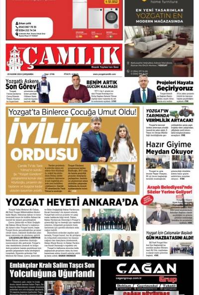 Yozgat Çamlık Gazetesi 20-11-2024
