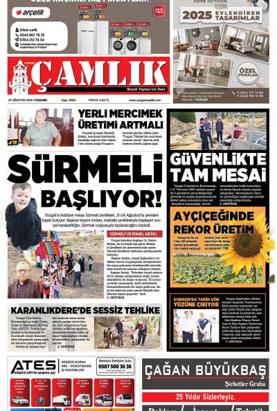 Yozgat Çamlık Gazetesi 07-08-2025