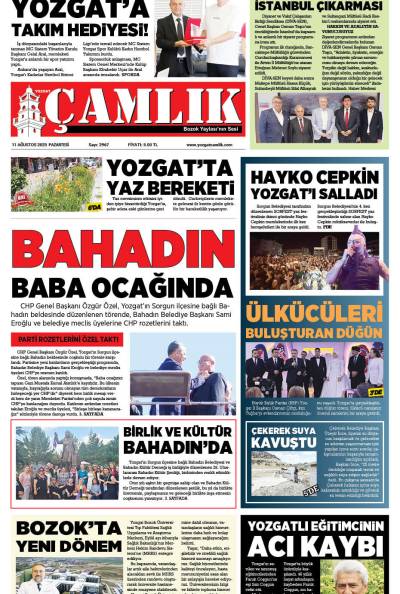 Yozgat Çamlık Gazetesi 11-08-2025