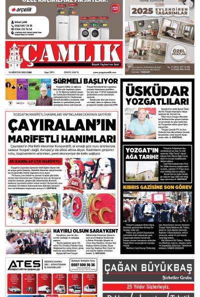 Yozgat Çamlık Gazetesi 15-08-2025