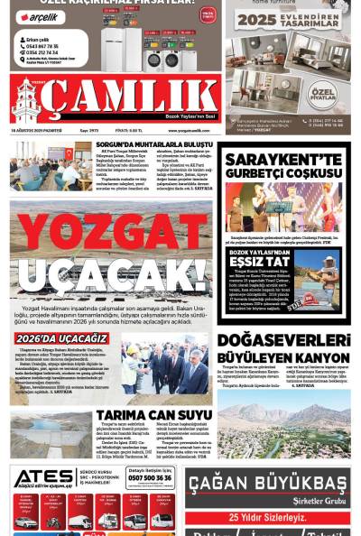 Yozgat Çamlık Gazetesi 18-08-2025
