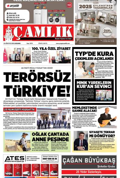 Yozgat Çamlık Gazetesi 20-08-2025