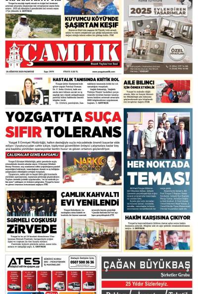 Yozgat Çamlık Gazetesi 25-08-2025