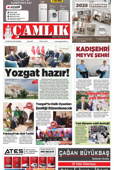 Yozgat Çamlık Gazetesi 28-08-2025