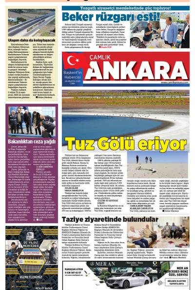Çamlık Ankara Gazetesi 29-08-2025