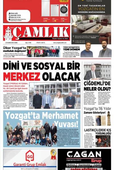 Yozgat Çamlık Gazetesi 22-11-2024