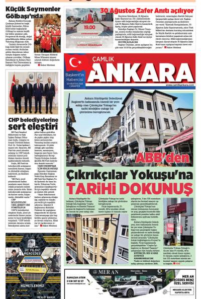 Çamlık Ankara Gazetesi 30-08-2025