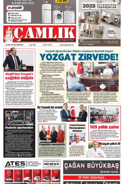 Yozgat Çamlık Gazetesi 30-08-2025