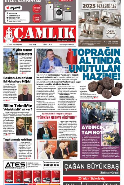 Yozgat Çamlık Gazetesi 11-09-2025