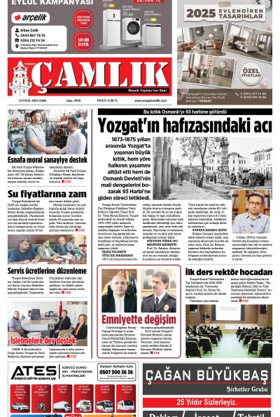 Yozgat Çamlık Gazetesi 12-09-2025