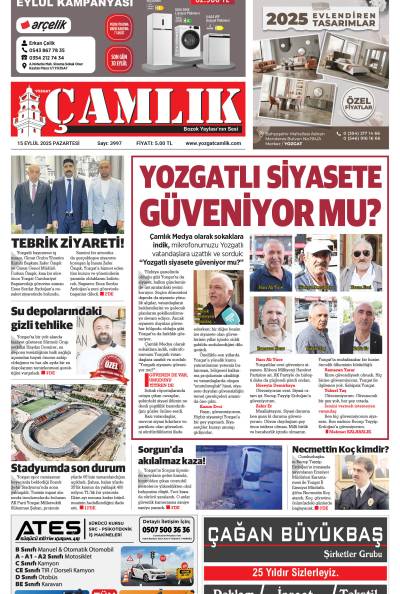 Yozgat Çamlık Gazetesi 15-09-2025
