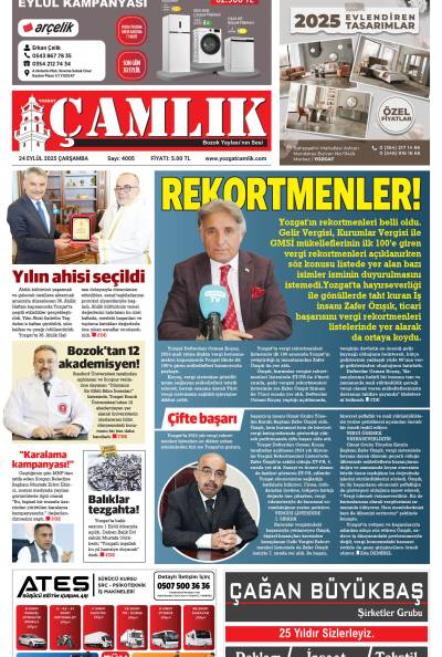 Yozgat Çamlık Gazetesi 24-09-2025