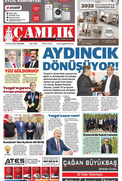 Yozgat Çamlık Gazetesi 25-09-2025