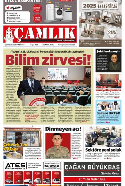 Yozgat Çamlık Gazetesi 27-09-2025