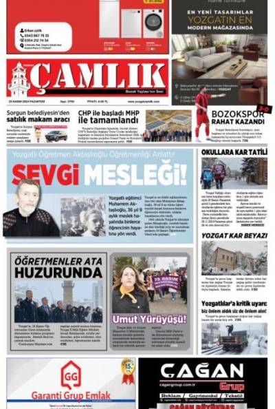 Yozgat Çamlık Gazetesi 25-11-2024
