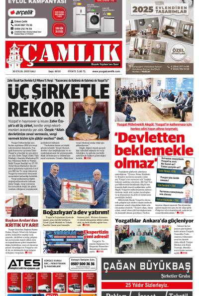 Yozgat Çamlık Gazetesi 30-09-2025