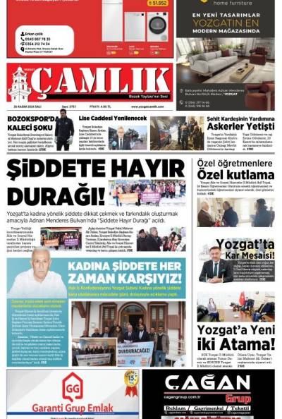 Yozgat Çamlık Gazetesi 26-11-2024