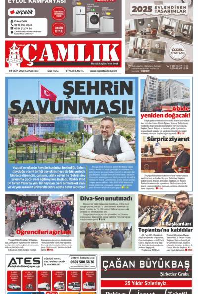 Yozgat Çamlık Gazetesi 04-10-2025