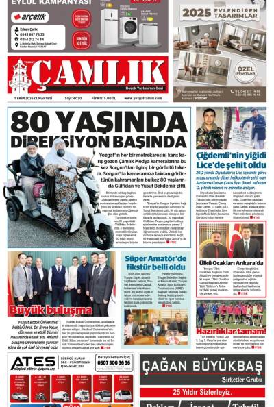 Yozgat Çamlık Gazetesi 11-10-2025