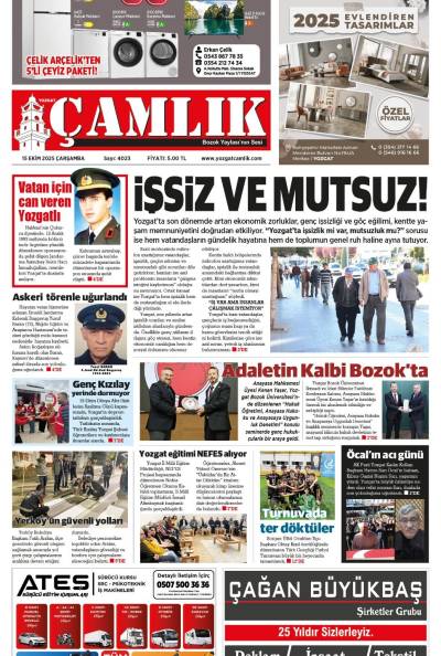 Yozgat Çamlık Gazetesi 15-10-2025