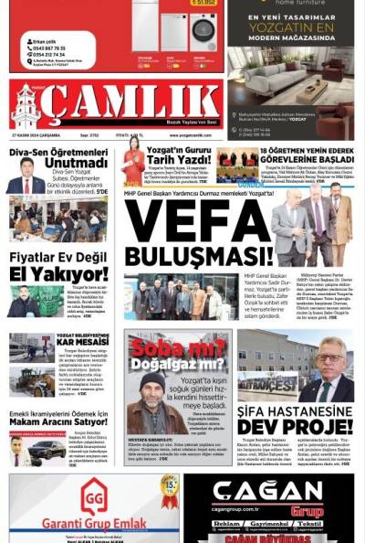 Yozgat Çamlık Gazetesi 27-11-2024