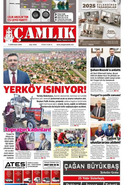 Yozgat Çamlık Gazetesi 17-10-2025