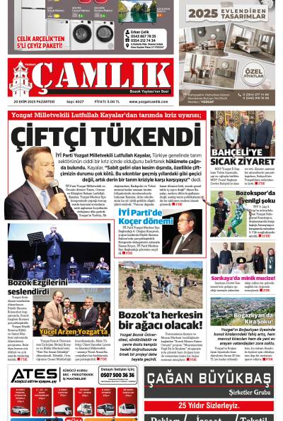 Yozgat Çamlık Gazetesi 20-10-2025