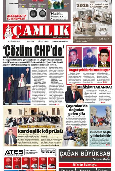 Yozgat Çamlık Gazetesi 21-10-2025