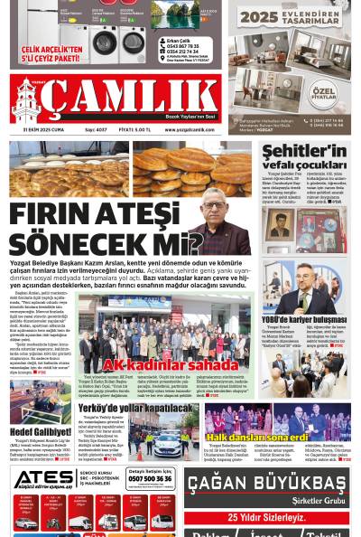 Yozgat Çamlık Gazetesi 31-10-2025