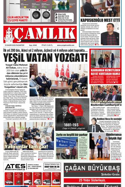 Yozgat Çamlık Gazetesi 10-11-2025