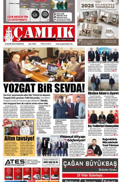 Yozgat Çamlık Gazetesi 15-11-2025