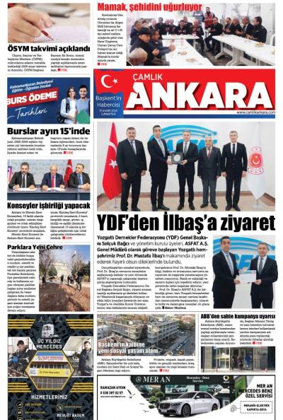 Çamlık Ankara Gazetesi 15-11-2025