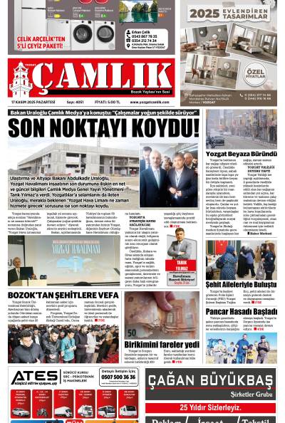 Yozgat Çamlık Gazetesi 17-11-2025