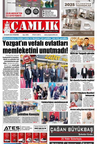 Yozgat Çamlık Gazetesi 20-11-2025