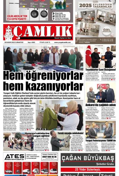 Yozgat Çamlık Gazetesi 29-11-2025