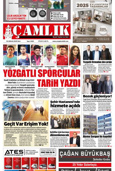 Yozgat Çamlık Gazetesi 02-12-2025