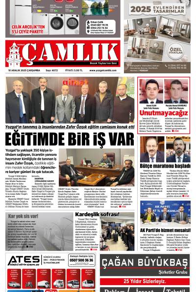 Yozgat Çamlık Gazetesi 10-12-2025