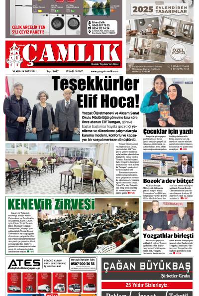 Yozgat Çamlık Gazetesi 16-12-2025