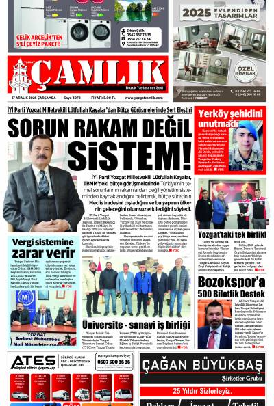 Yozgat Çamlık Gazetesi 17-12-2025